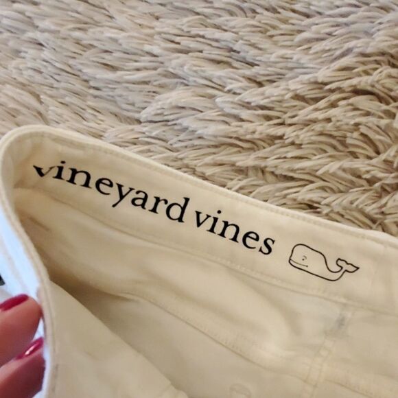 Fun cream colored Vineyard Vines jean skirt - Picture 6 of 8
